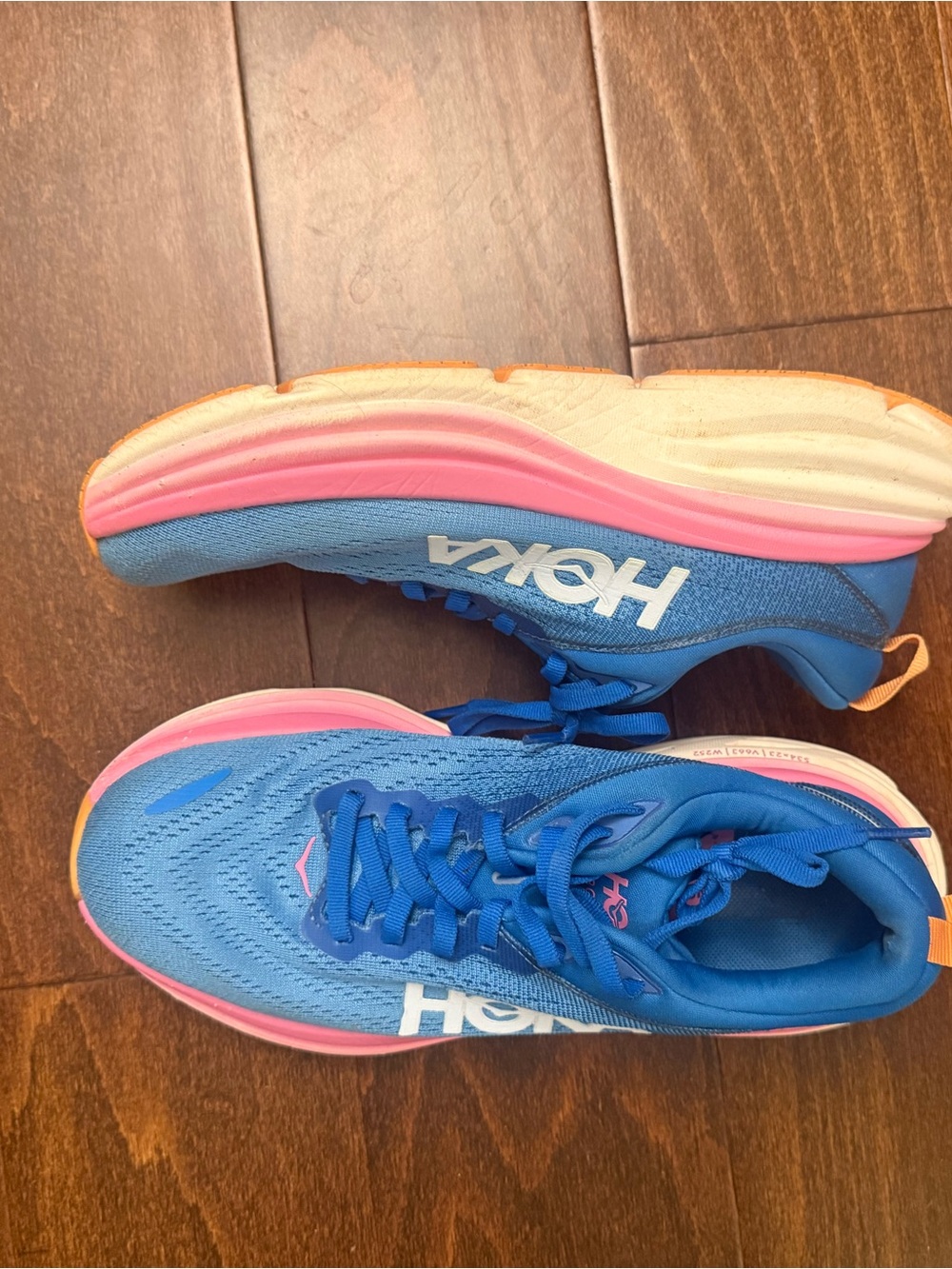 Hoka One One Blue and Pink Women's Running Sneakers